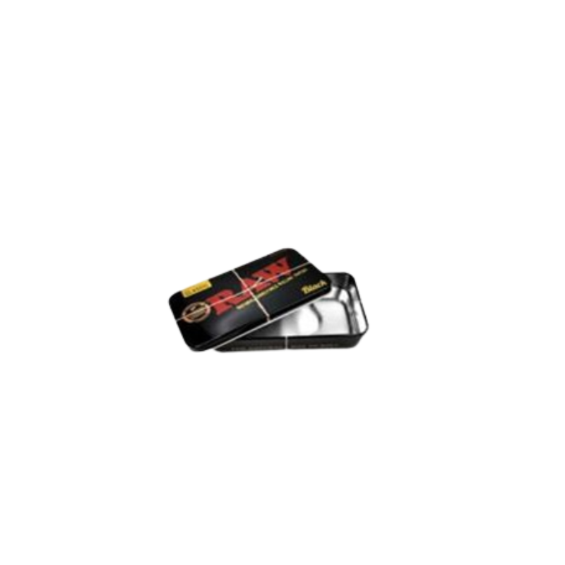 CIGARRERA RAW DE METAL BLACK TIN CASE   RAW-105